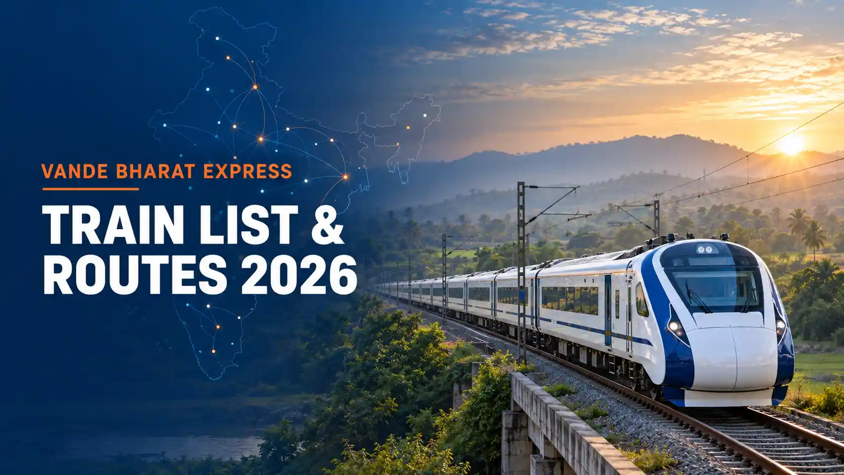 Vande Bharat train list 2026 - complete routes and timetable